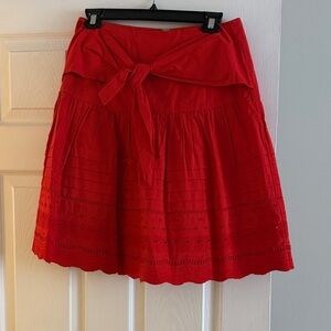 Anthropologie Elegant Red Women's Skirt